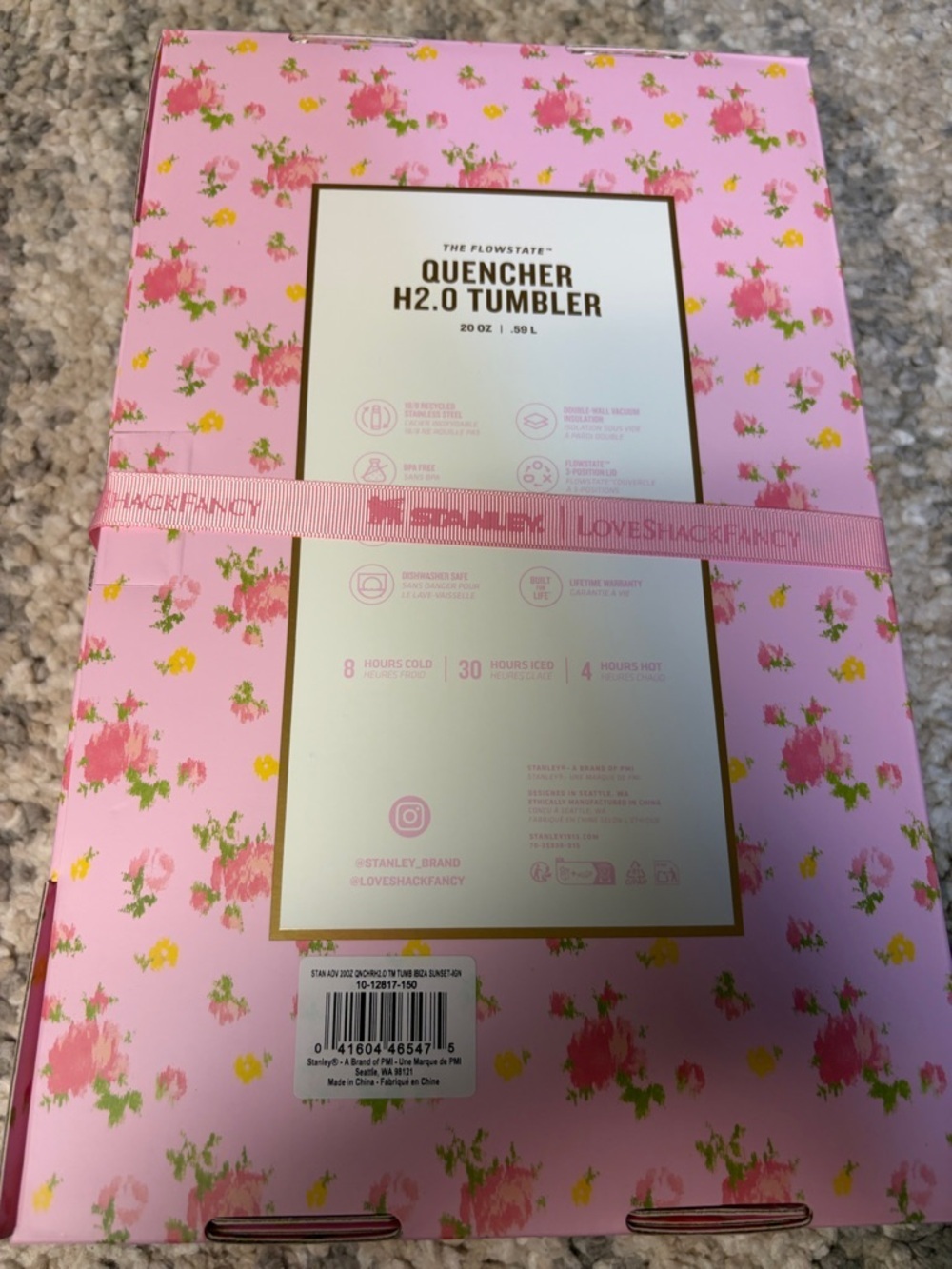 Stanley x LoveShackFancy Quencher H2.0 Tumbler New - Picture 3 of 5
